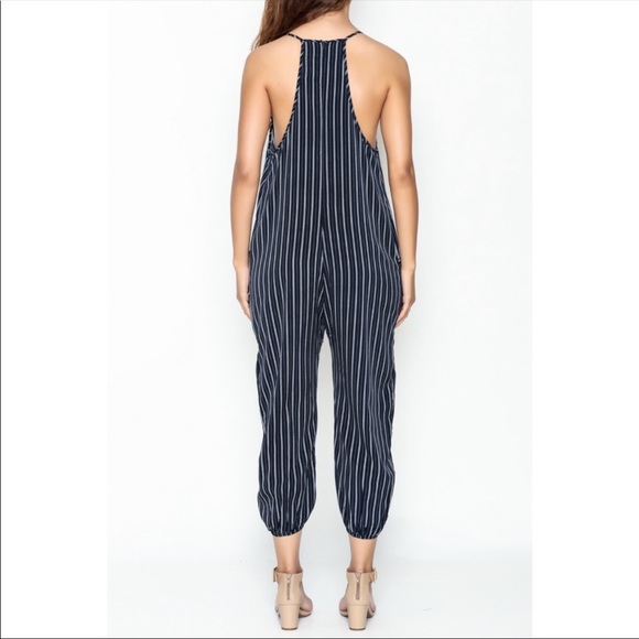Dress Forum Pants & Jumpsuits 345 Navy And White Pinstripe Jumpsuit
